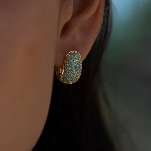 Paraiba-Tourmaline-Pave-Huggie-Earrings-Angle-Closeup