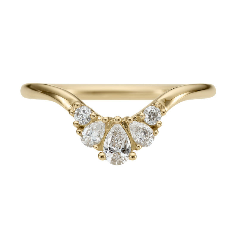Pear-Brilliant-Diamond-Crown-Nesting-Wedding-Ring-closeup