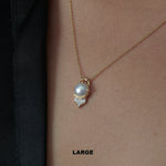Pearl and Diamond Necklace in Solid Gold