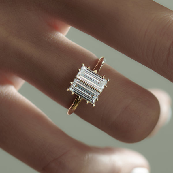 Rectangular Step Cut Diamond Engagement Ring – ARTEMER