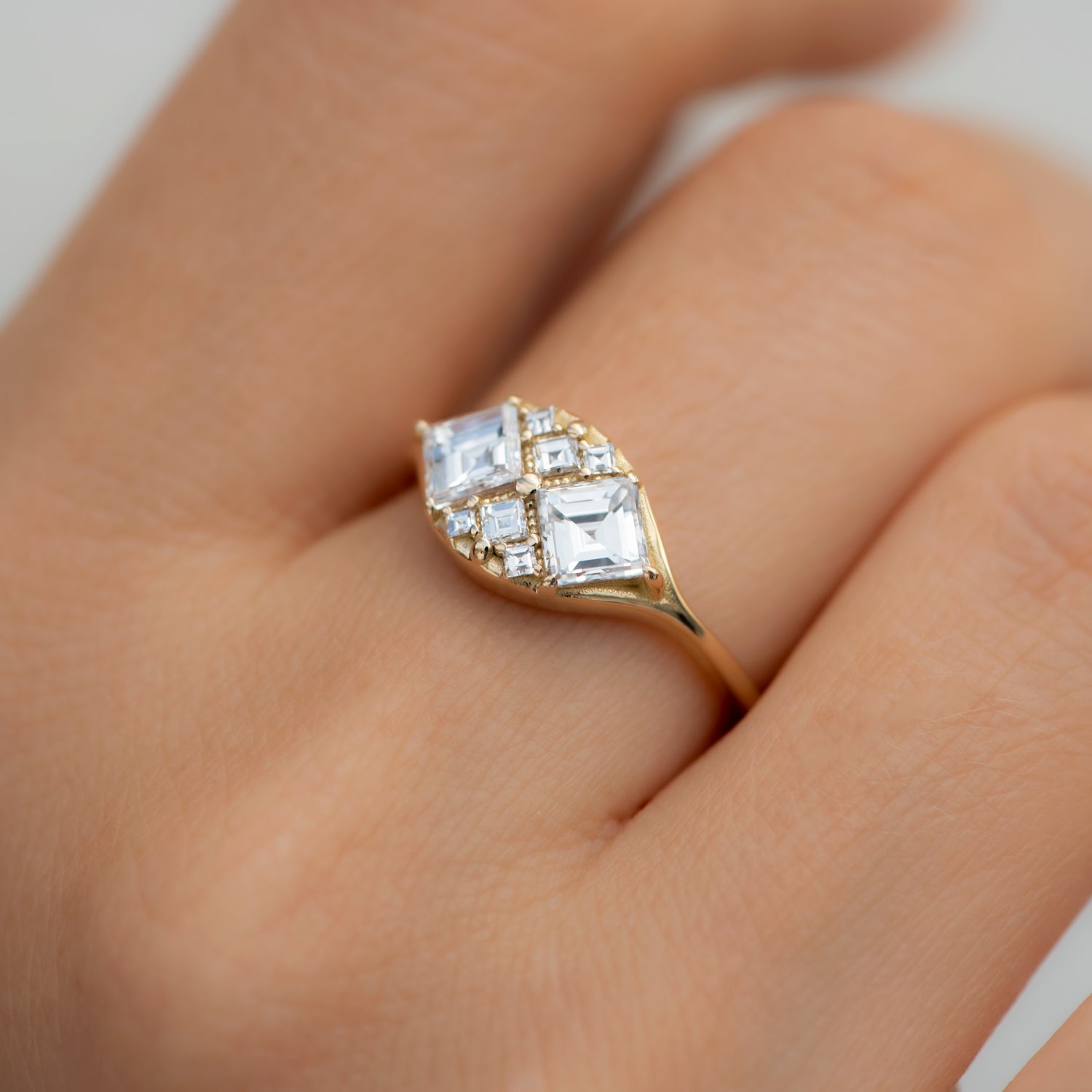 Antique Square Diamond Fancy Ring – Abdesignsjewellery