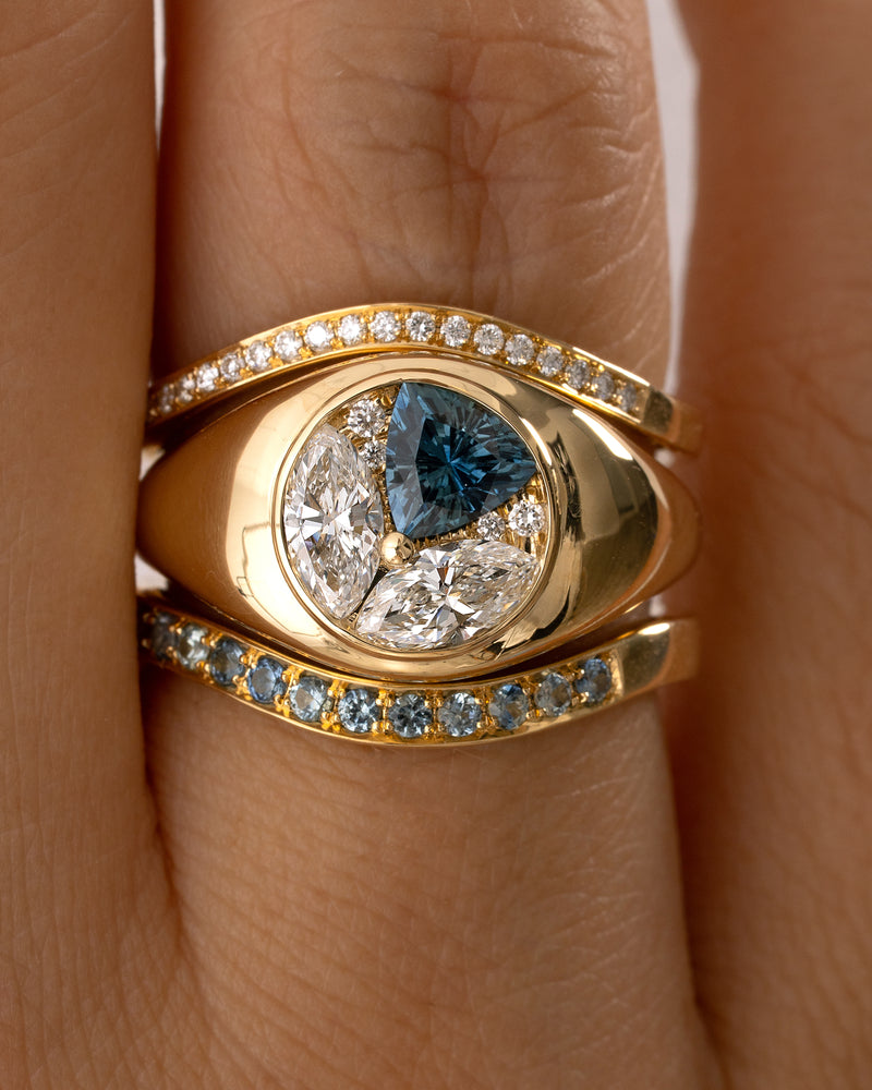 Teal-Sapphire-Modern-Stacking-Ring-In-Set