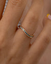 Teal-Sapphire-Modern-Stacking-Ring-On-Hand