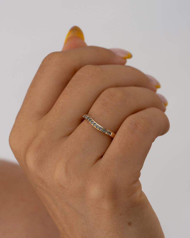 Teal-Sapphire-Modern-Stacking-Ring-Side