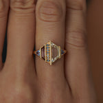       Trine-OOAK-Diamond-Bicolor-Tourmaline-Spinel-Sapphire-Statement-Ring-top-shot