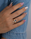 Veridian-Emerald-Cut-Parti-Sapphire-_-Diamond-Ring-Set-Posed