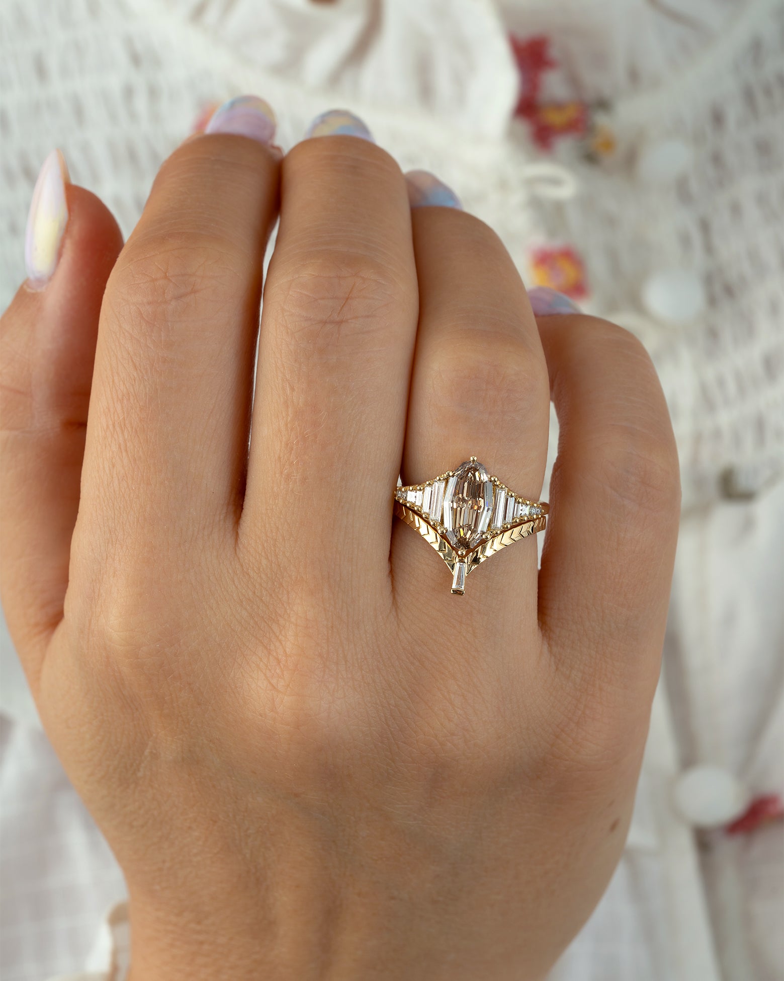 Led Zeppelin Rings Zeppelin Fancy Color Brown Diamond Engagement Ring in Oval Step Cut ...