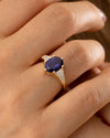 Zeppelin Vivid Purple Sapphire & Diamond Engagement Ring