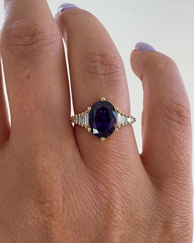 Zeppelin-Vivid-Purple-Sapphire-&-Diamond-Engagement-Ring-Video