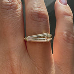 Elongated-Shield-Cut-Diamond-Solitaire-Ring-with-PaveDetailing-Detail-VIDEO