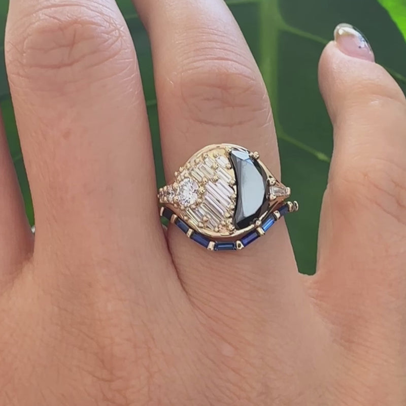Curved-Royal-Blue-Baguette-Sapphire-Ring-VIDEO-IN-SET