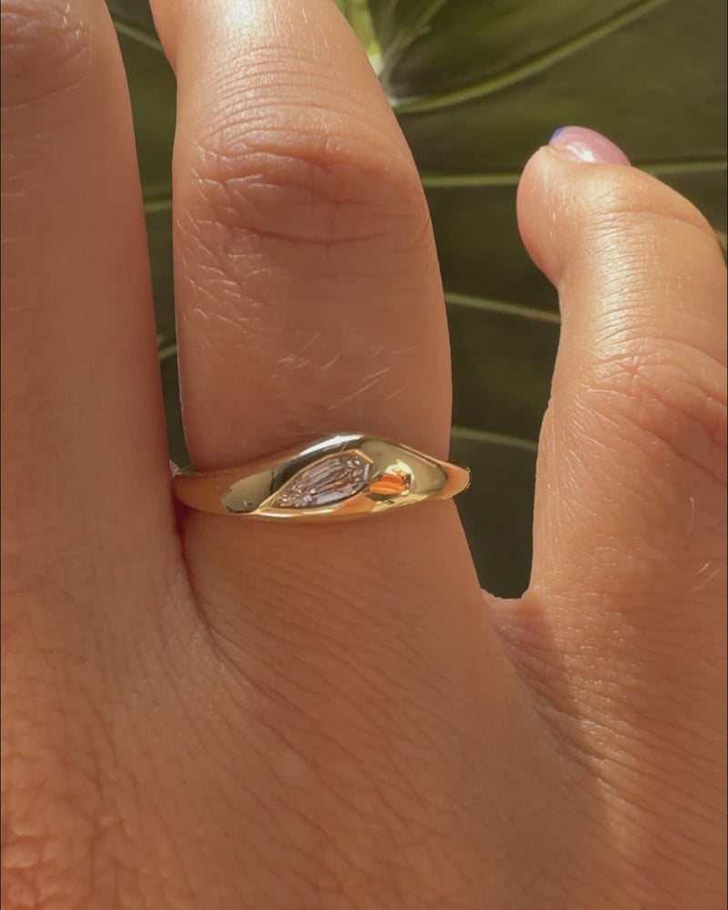 Petit_Pear_Step_Cut_Diamond_Ring_in_18K_Video