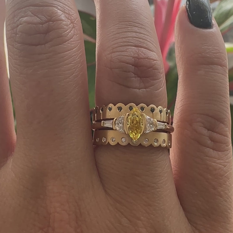 Callisto-OOAK-Fancy-Yellow-Marquise-Diamond-Ring-SET-VIDEO