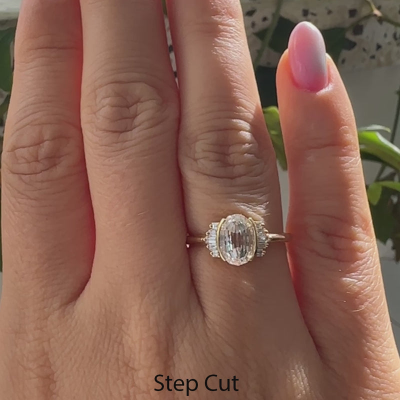 Oval-Engagement-Ring-with-Art-Deco-Baguette-Element-1-carat-VIDEO-STEP-CUT