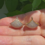 Brilliant-Pave-Diamond-Fan-Earrings-VIDEO