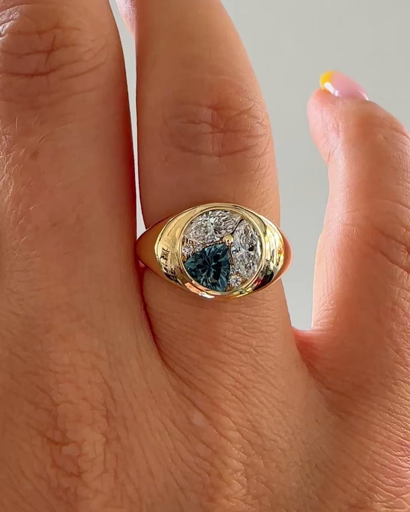 Halcyon-Signet-Ring-with-Sapphires-&-Diamonds-VIDEO