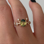 OOAK Parti Sapphire & Marquise Diamond Engagement Ring