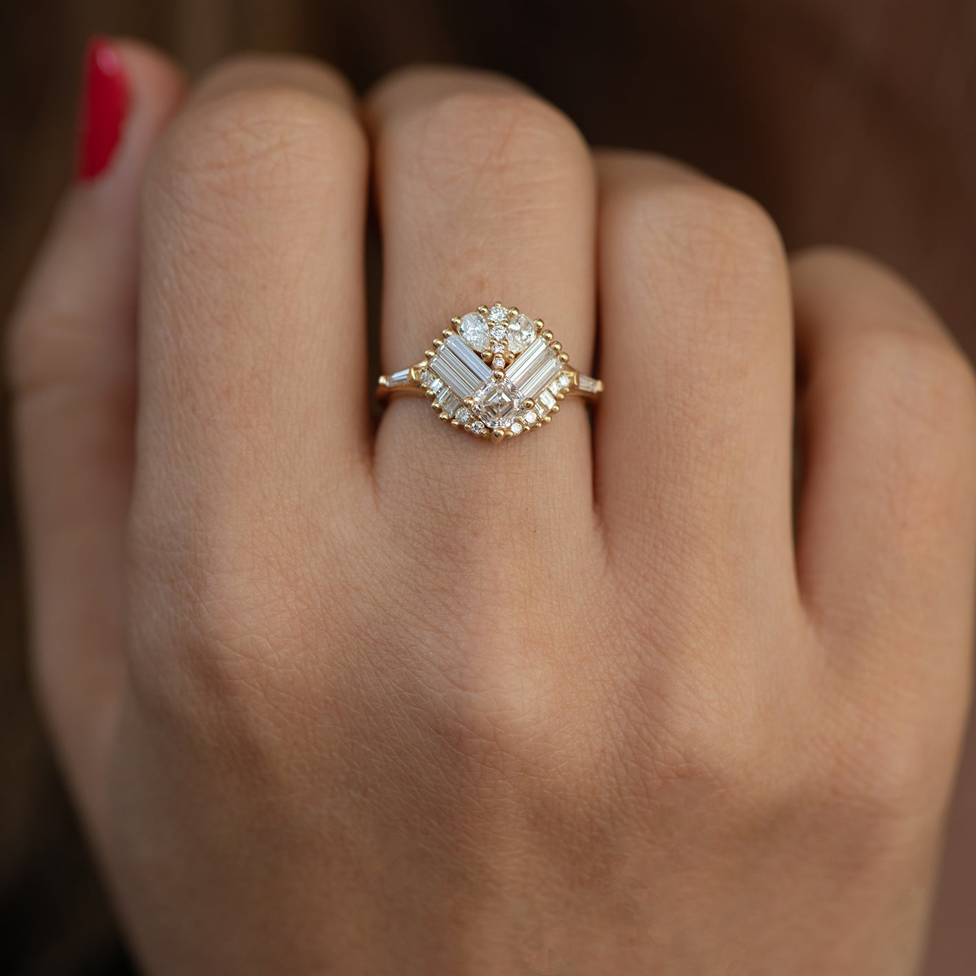 GIA 3.47ct Asscher Cut Diamond 3 Stone Engagement Wedding Platinum Rin –  Treasurly by Dima Inc