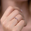 Lilac needle baguette ring1