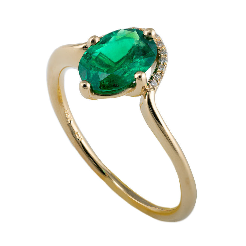 Platinum Art Deco 2.15ct Oval Emerald & .78tcw Diamond Ring 6.8g, s6.5 |  Platinum 1911