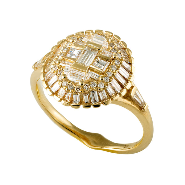 Art Deco Lions Mane Diamond Ring – ARTEMER