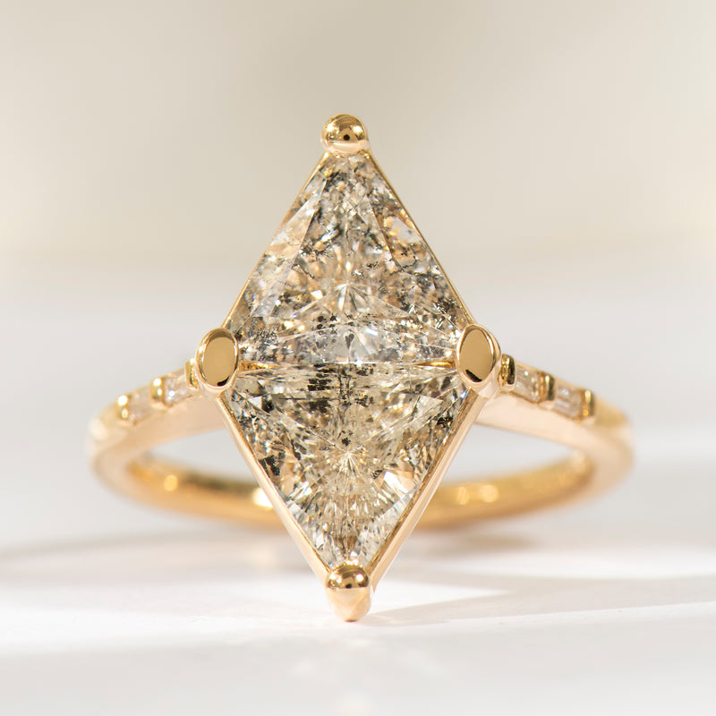 3ct-Rhombus-Engagement-Ring-with-Speckled-Gray-Diamonds-OOAK-solid-gold-18k