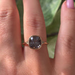 Gray-Spinel-Engagement-Ring-with-a-Golden-Zigzag-Setting-OOAK-video