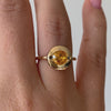 Ayin Yellow Sapphire & Black Diamond Ring