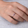 Lilac needle baguette ring5