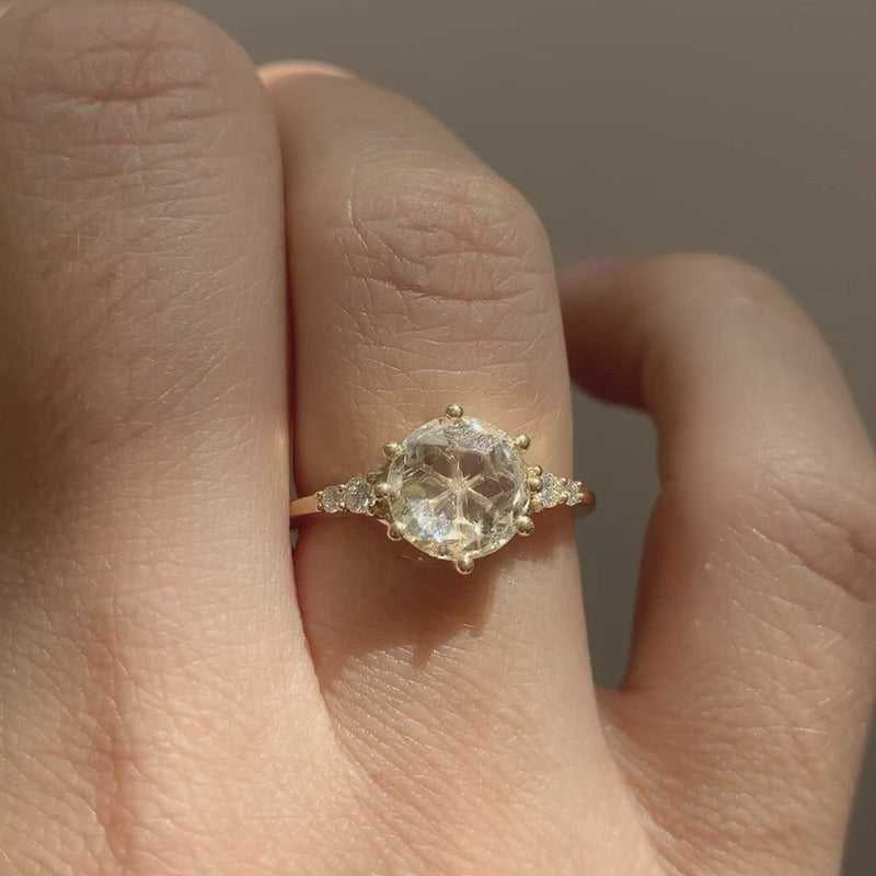 Mimi Half Bezel Rosecut Diamond Ring – Sarah Martinez