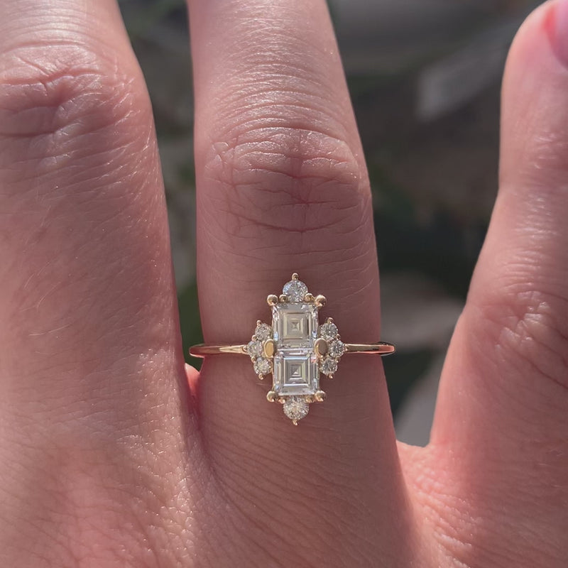 Gilded-Mirror-Carre-Diamond-Engagement-Ring-video