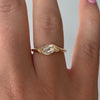 OOAK Flame Cut Diamond Engagement Ring