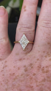 Diamond Rhombus Engagement Ring