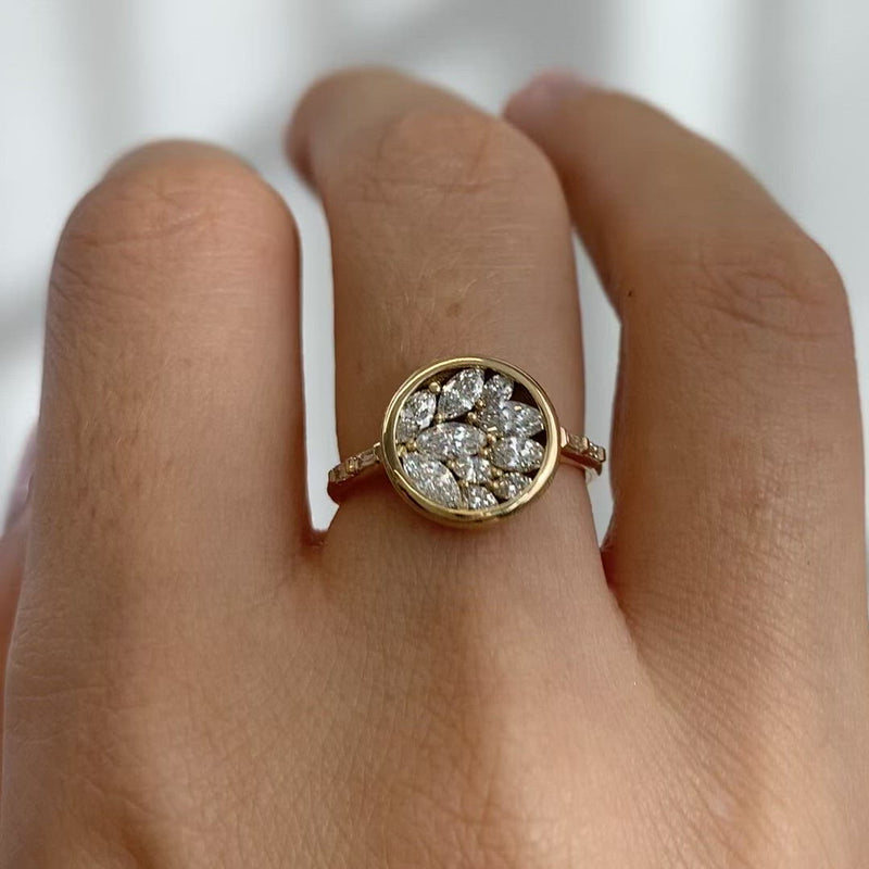 Cluster-Engagement-Ring-with-Marquise-Diamond-Petals-video