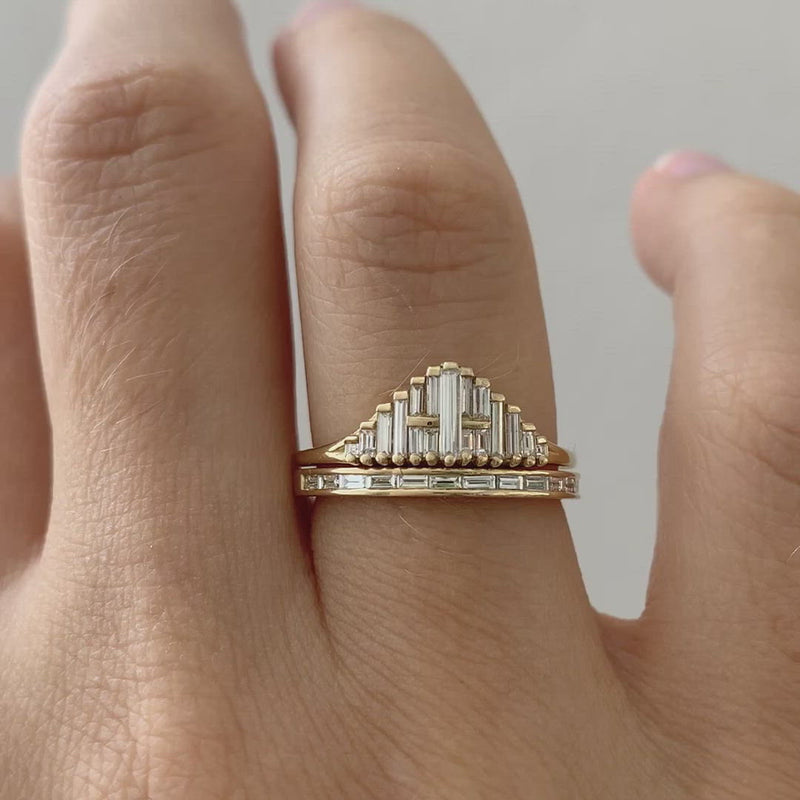 Eternity-Wedding-Ring-with-Baguette-Diamonds-Art-Deco-Style-Wedding-Band-video
