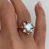 Mosaic-Engagement-Ring-with-Cushion-Cut-Diamond-and-Sapphires-video