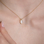 Tapered Diamond Bell Necklace - OOAK