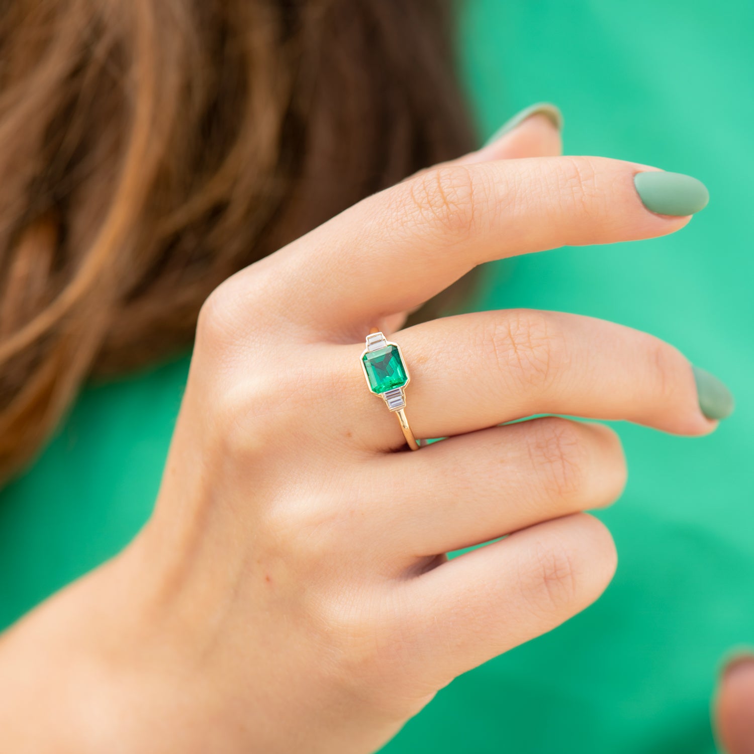 Emerald Engagement Rings - Shiny Rock Polished