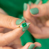 Art-Deco-Emerald-Engagement-Ring-with-Baguette-Diamonds-sparking