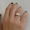 Art Deco Style Engagement Ring on Hand Alternate View 