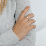Art Deco Engagement Ring - Diamond Tiara on Hand ]