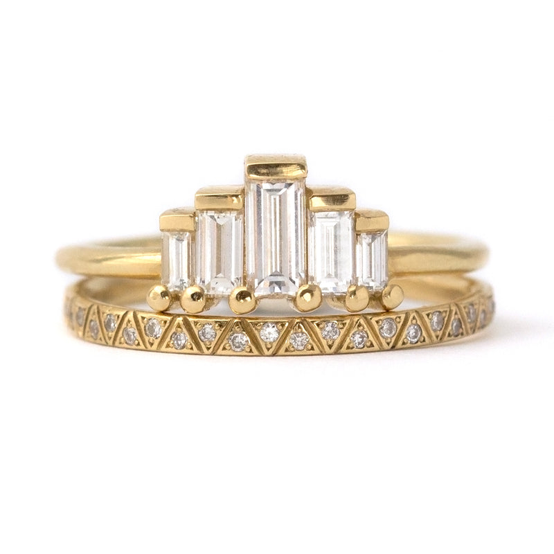 Pattern Eternity Engraved Diamond Eternity Band - Geometric Pattern Eternity Ring – ARTEMER