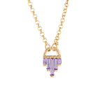 Art Deco Necklace with Lilac Sapphires
