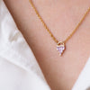 Art Deco Necklace with Lilac Sapphires on Body alternate angle 