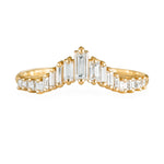 Art Deco Wedding Ring - Tapered Baguette Diamond Ring Front View 