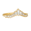 Art Deco Wedding Ring - Tapered Baguette Diamond Ring Side View