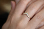 Art Deco Wedding Ring - Tapered Baguette Diamond Ring on Hand Side View 