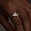 Asymmetrical-Baguette-Cluster-Ring-with-Round-Diamond-Beams-side-shot