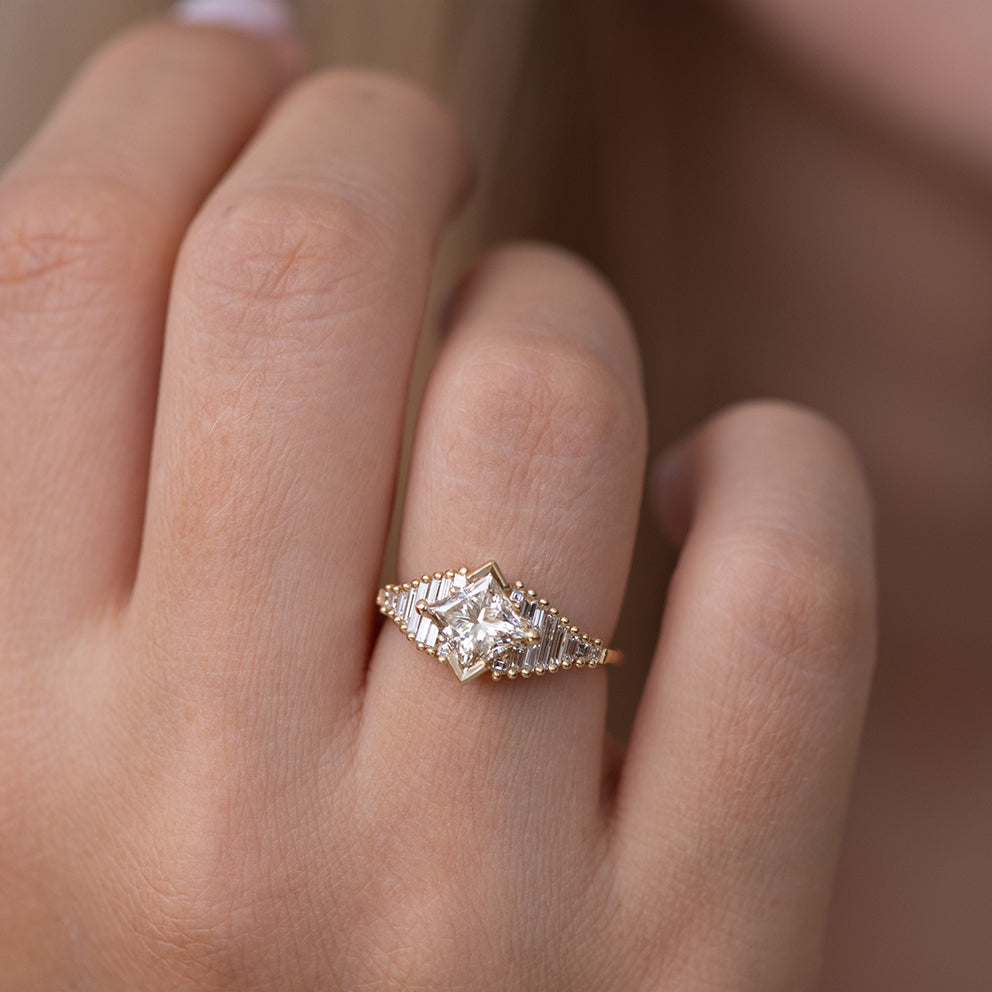 Petite Princess Diamond Engagement Ring at Diamond and Go