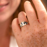 Baguette-Cut-Sapphire-and-Diamond-Tiara-Ring-freckles-gold